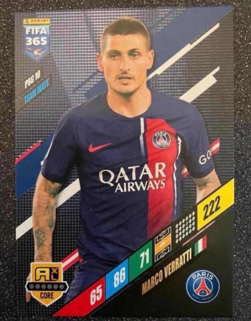 Panini Fifa365 2024    VERRATTI    PSG, Verzenden, Zo goed als nieuw, Plaatje