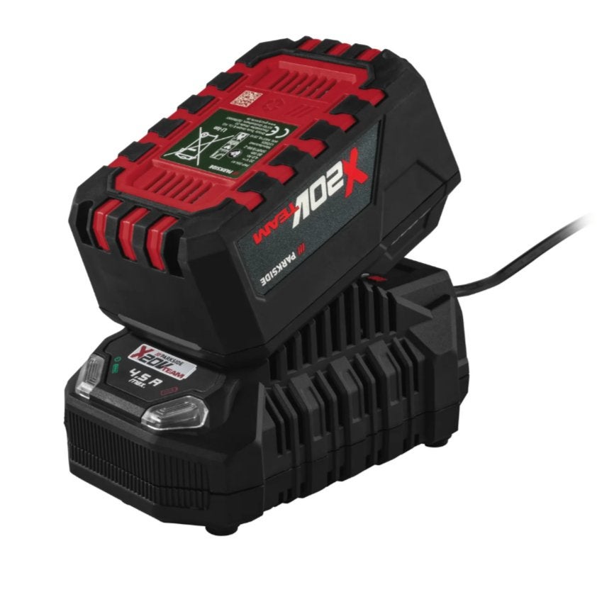 Set, accu 20 V - 4 Ah en acculader 4,5 A Parkside. Nieuw., Doe-het-zelf en Verbouw, Gereedschap | Boormachines, Nieuw, Boor- en Schroefmachine