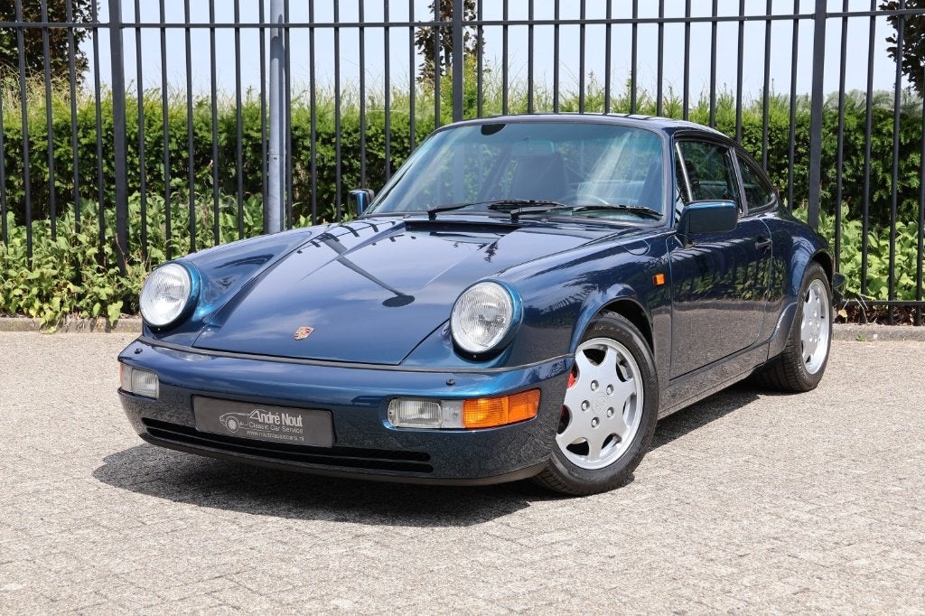 Porsche 964 Carrera 4 coupé, Auto's, Porsche, 1414 kg, Zwart, Leder, Handgeschakeld