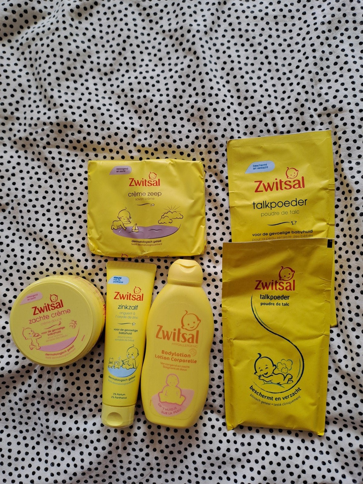 Zwitsal babypakket:Crème,zinkzalf,bodylotion,zeep,talkpoeder, Ophalen of Verzenden, Zo goed als nieuw, Overige typen, Overige merken