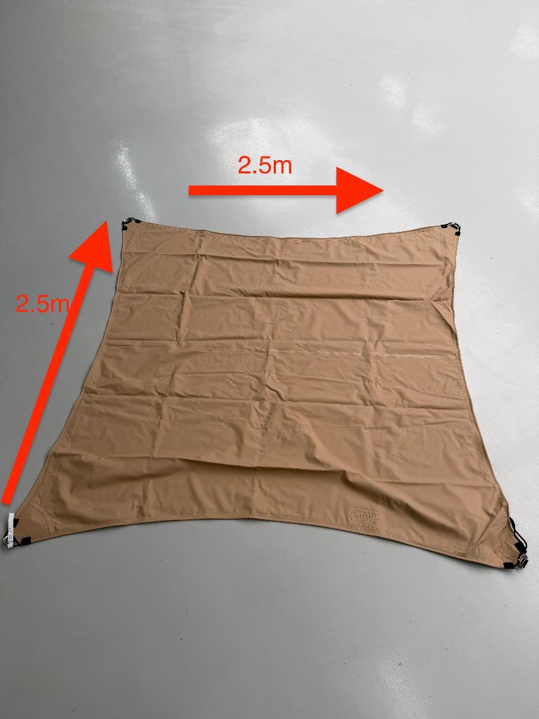 OUTLET Sunshade Premium schaduwdoek 2,5x2,5m Sand – Nieuw, Tuin en Terras, Ophalen, Nieuw