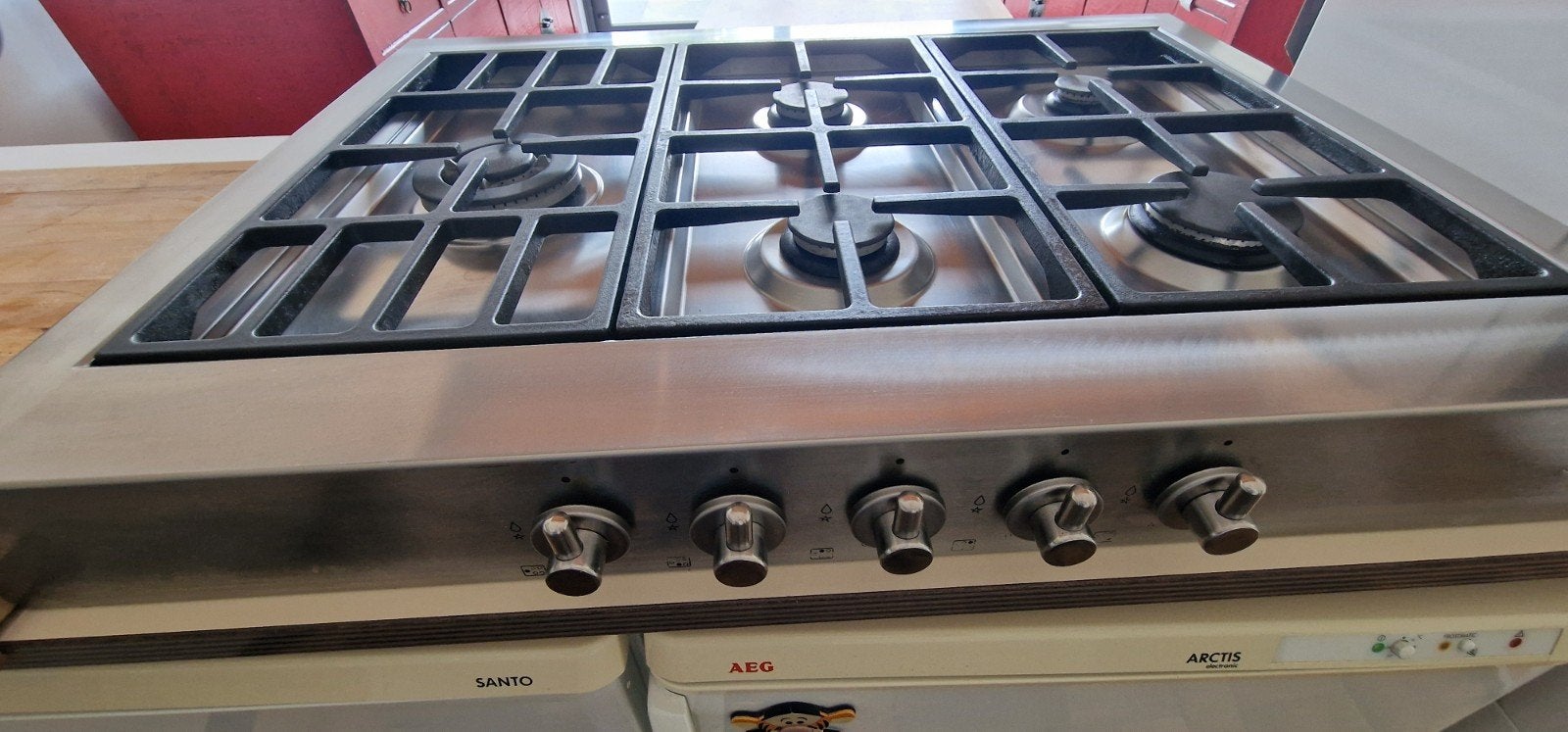 Bosch Solitair Gas Fornuis RVS, Ophalen, 60 cm of meer, Gas, Vrijstaand