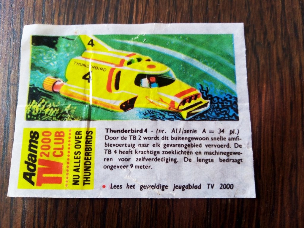 thunderbird 4 nr.A.11 *1966*-adams serie tv 2000 club, Alle leeftijden, Ophalen of Verzenden, Gebruikt, Science Fiction en Fantasy
