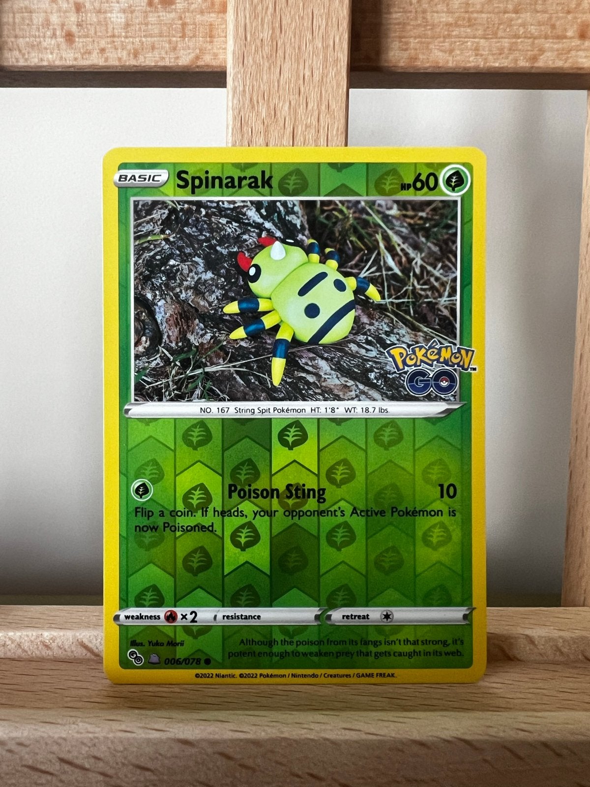 Pokémon Spinarak [Ditto] #6 (Pokemon Go) Kaart, Ophalen of Verzenden, Zo goed als nieuw, Losse kaart