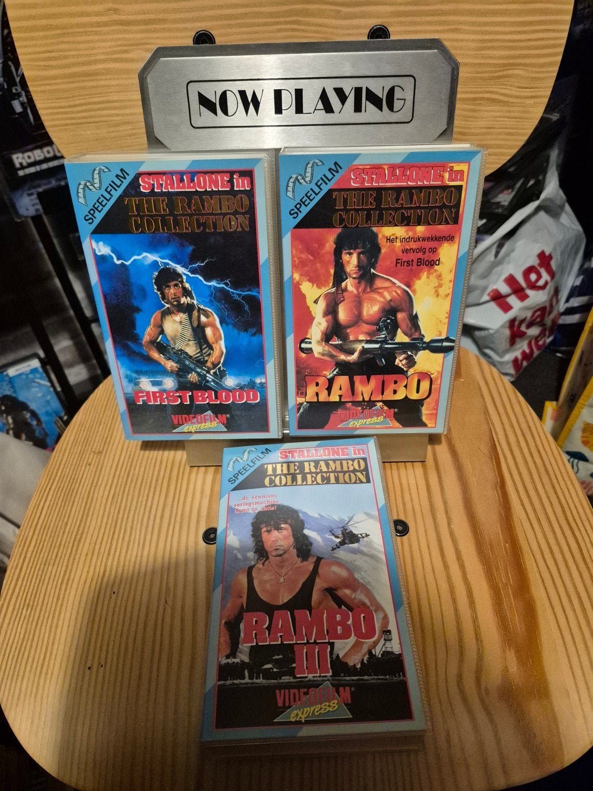 Rambo 1, 2 & 3 VHS - Nederlands Ondertiteld, Nederlands ondertiteld, Gebruikt, Ophalen of Verzenden, Actie en Avontuur
