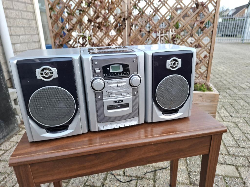 draagbare design stereotoren radio /cassette en cd speler, Overige merken, Gebruikt, Microset, Tuner of Radio