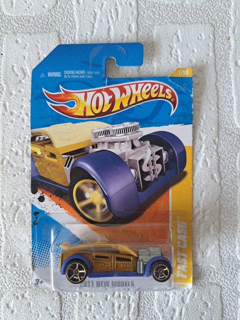 Hot Wheels 2011 Fast Cash Goud 007/244, Kinderen en Baby's, Speelgoed | Speelgoedvoertuigen, Ophalen of Verzenden, Nieuw