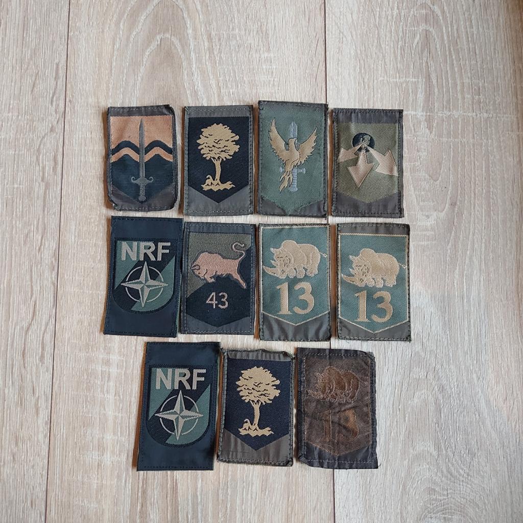 Diverse mouwemblemen landmacht, Ophalen of Verzenden, Landmacht, Nederland, Embleem of Badge