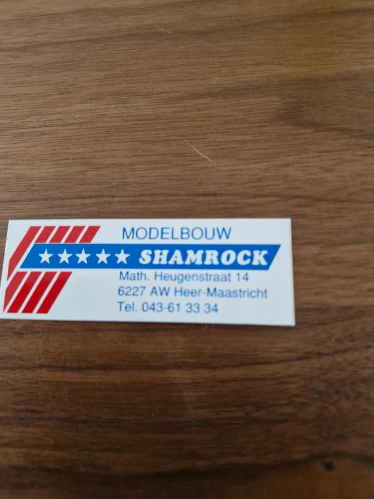 7973 Sticker Modelbouw Shamrock Maastricht, Verzamelen, Ophalen of Verzenden, Nieuw, Bedrijf of Vereniging