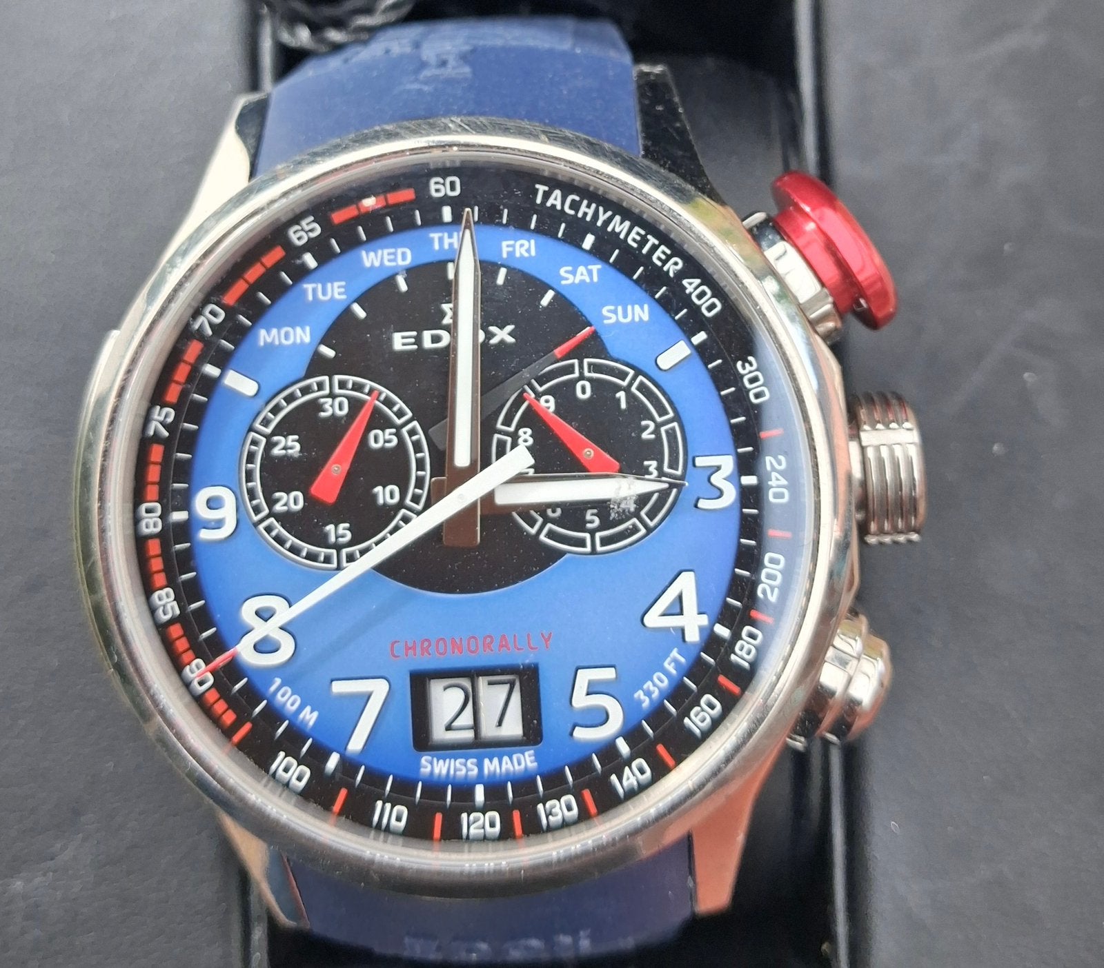 Edox Chronorally Limited Edition, Ophalen of Verzenden, Zo goed als nieuw, Staal, Overige merken
