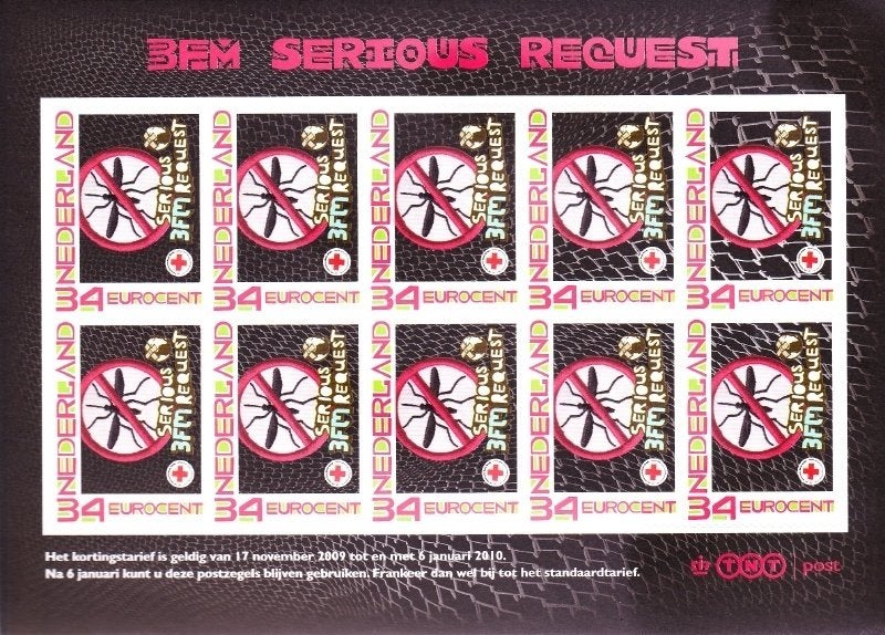 Nederland NVPH nr Vb2619 postfris Serious Request 2008, Ophalen of Verzenden, Na 1940, Postfris