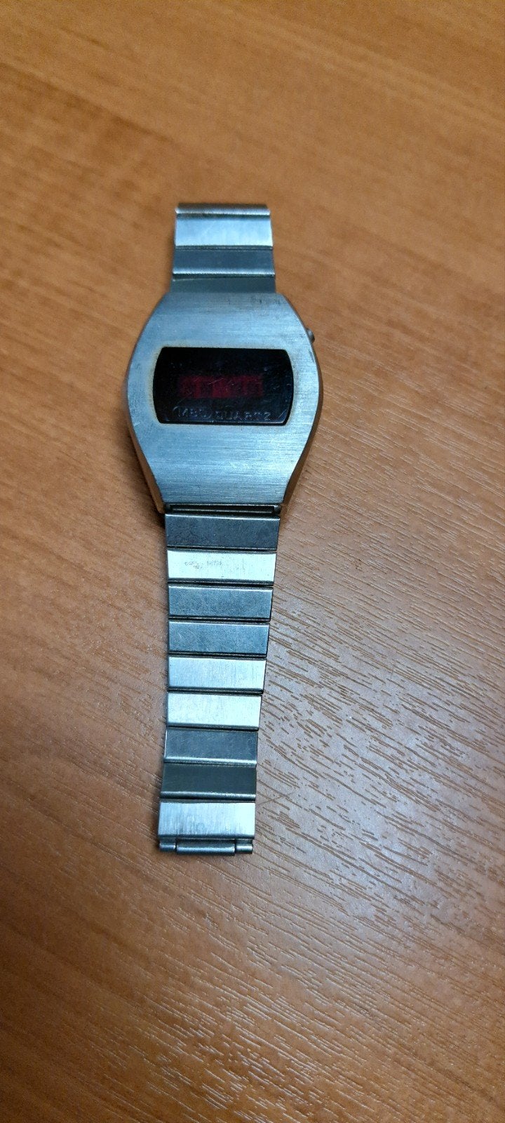 Vintage MBO quartz horloge jaren '70, Sieraden, Tassen en Uiterlijk, Horloges | Antiek, Overige merken, Staal, Met bandje, Polshorloge