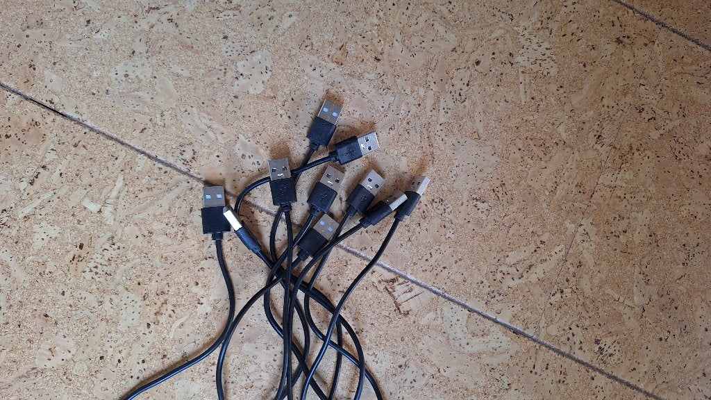 10x USB-A naar USB-C kabels (1 meter), Telecommunicatie, Ophalen of Verzenden, Zo goed als nieuw, Oplaadkabel, USB-A