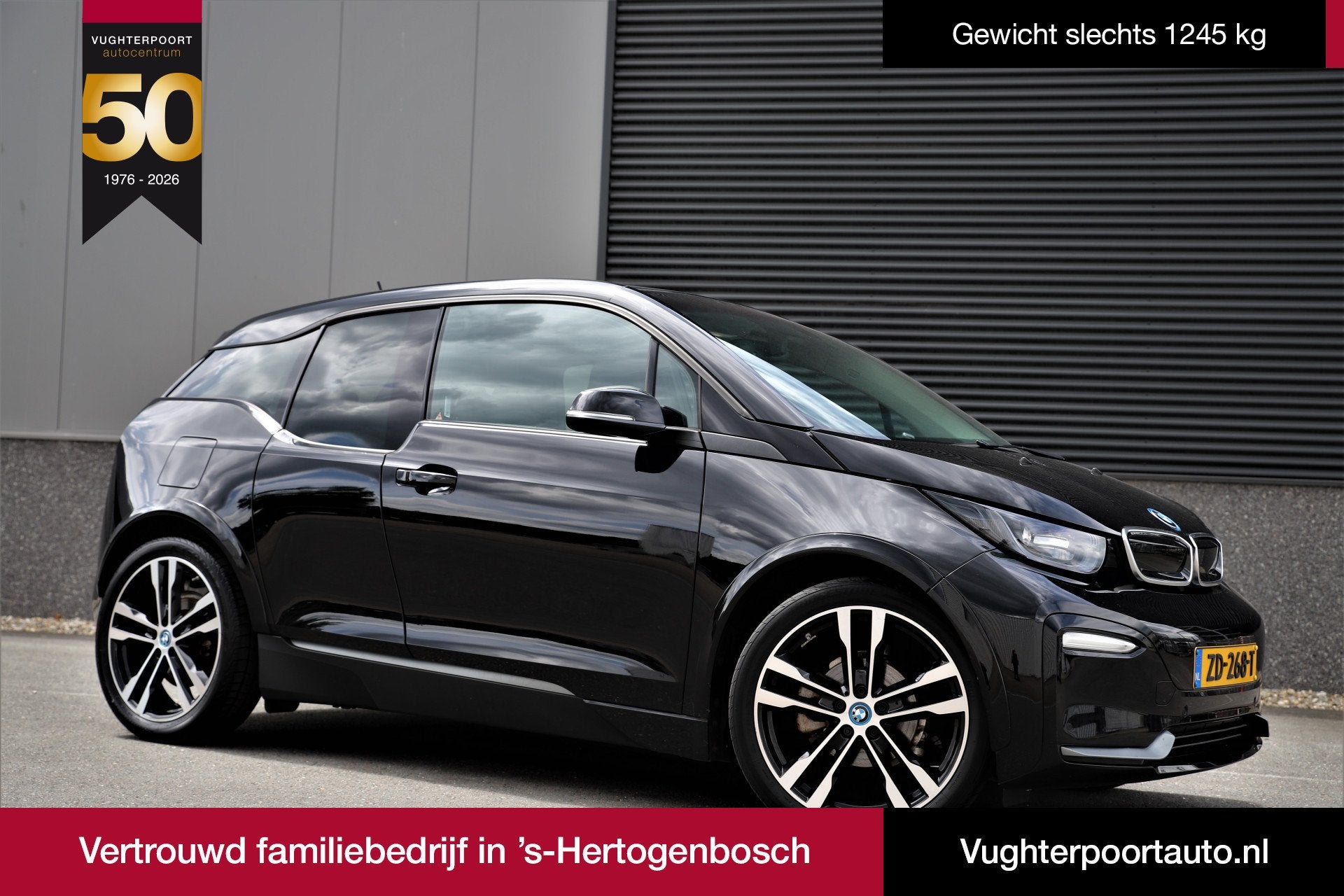 BMW i3 S Executive 120Ah/42 kWh/Sunroof/H-Kardon/Carplay/W-p, Automaat, Achterwielaandrijving, 4 stoelen, Zwart