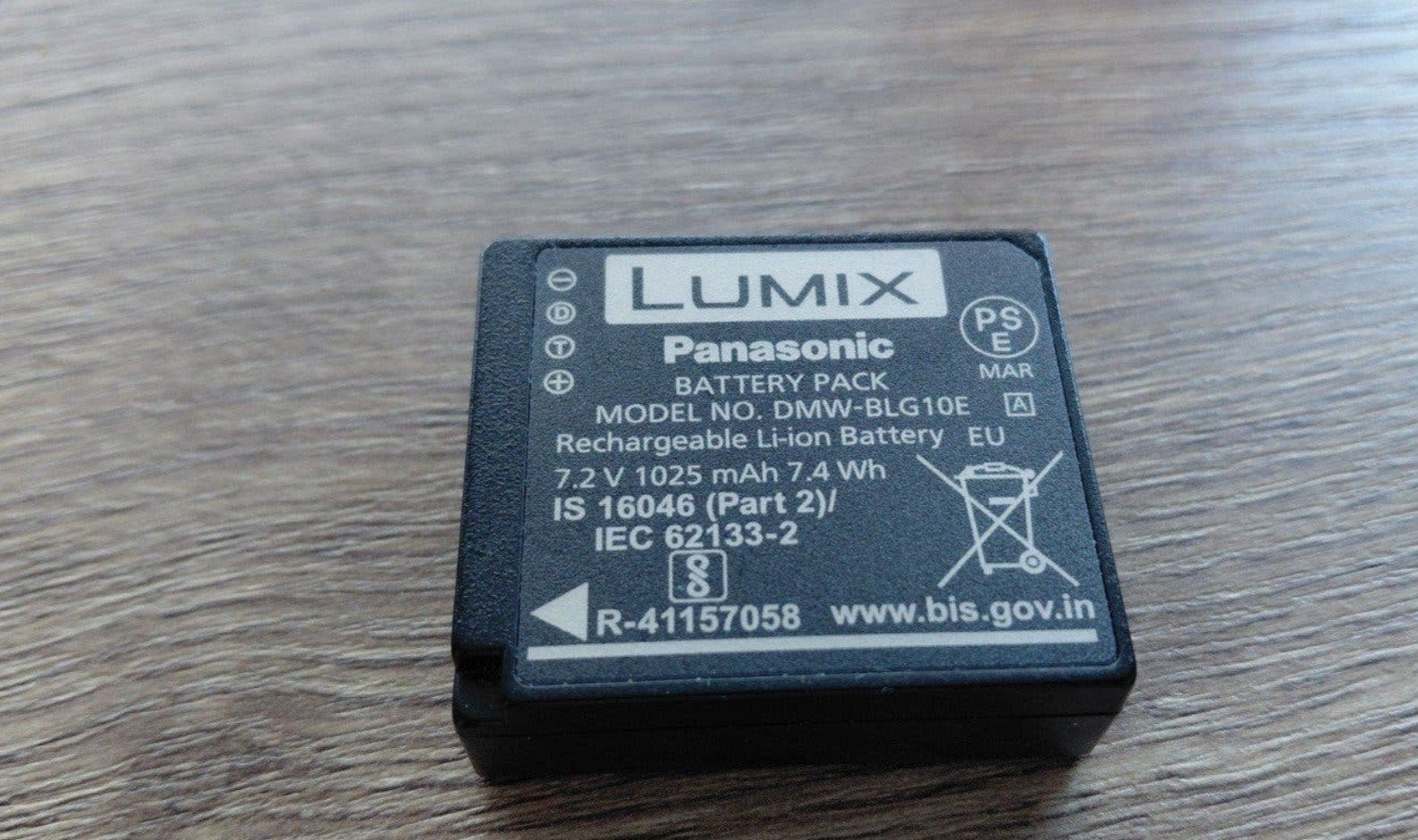 Panasonic Lumix DMW-BLG10E Batterij - Oplaadbaar, Ophalen of Verzenden, Zo goed als nieuw, Oplaadbaar