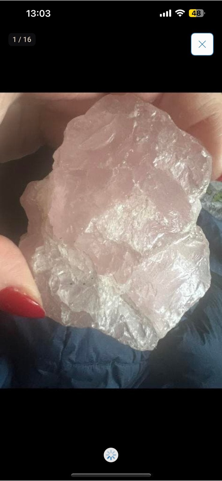 Raw rose quartz chunck, Verzenden