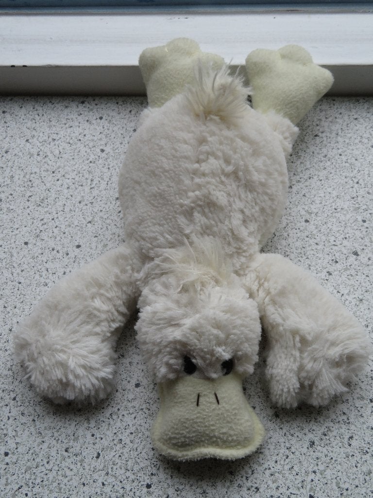 Wit velours eend merk Anna Club Plush meet ca 28 cm liggend, Kinderen en Baby's, Speelgoed | Knuffels en Pluche, Zo goed als nieuw