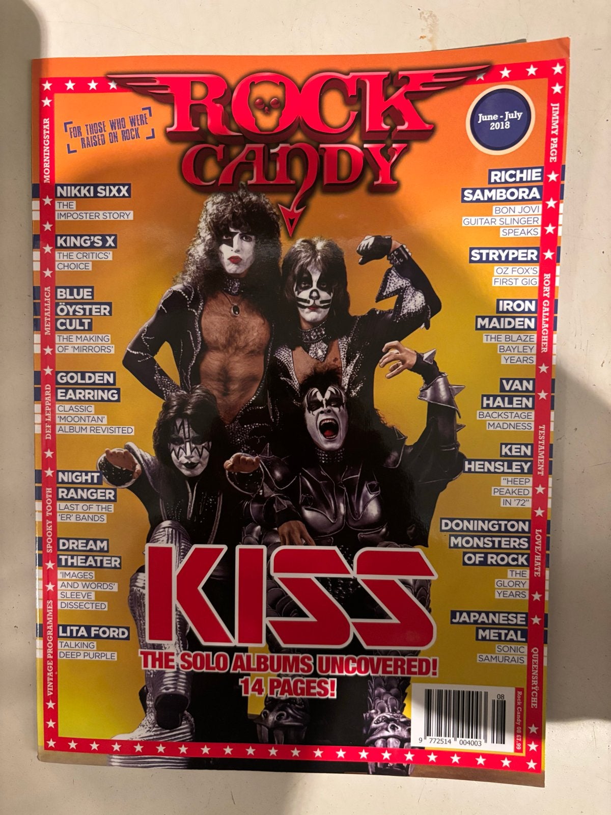 Rock Candy Magazine - Juni-Juli 2018 - KISS Cover, Ophalen of Verzenden, Zo goed als nieuw, Muziek, Film of Tv