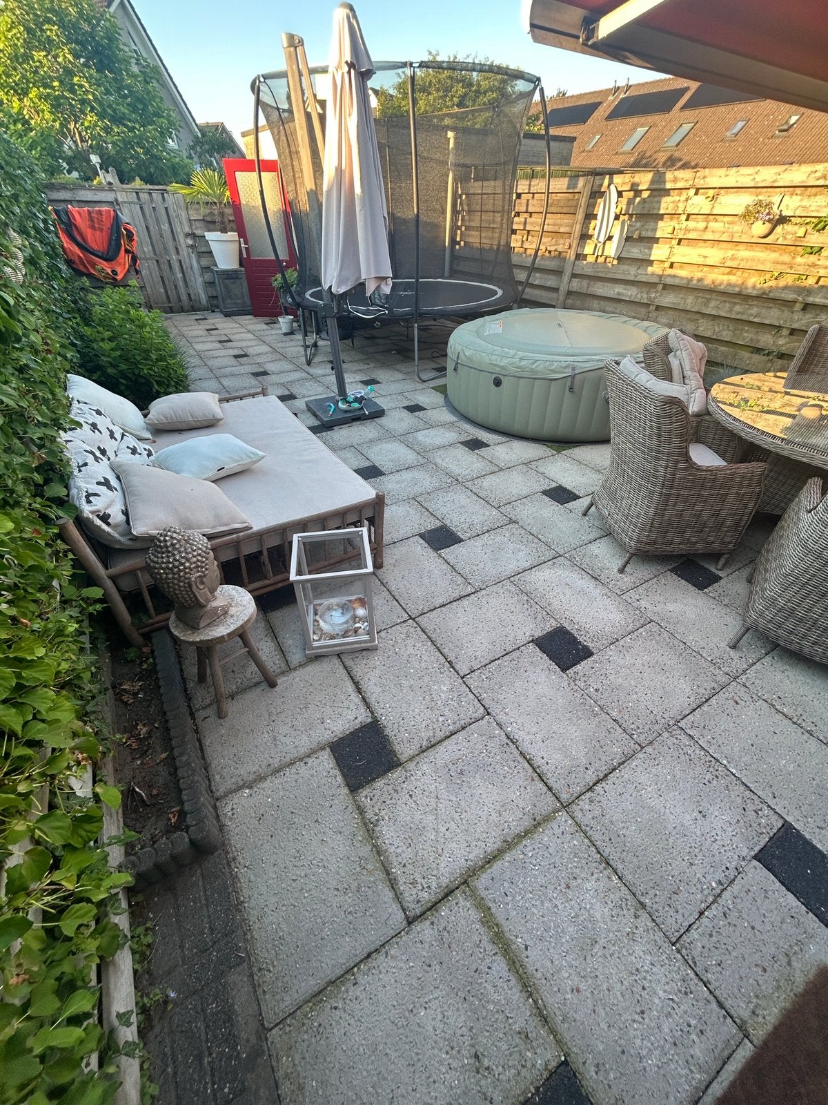 Gratis! Grindtegels af te halen +/- 55 m2, Ophalen, Gebruikt, 10 m² of meer, Beton