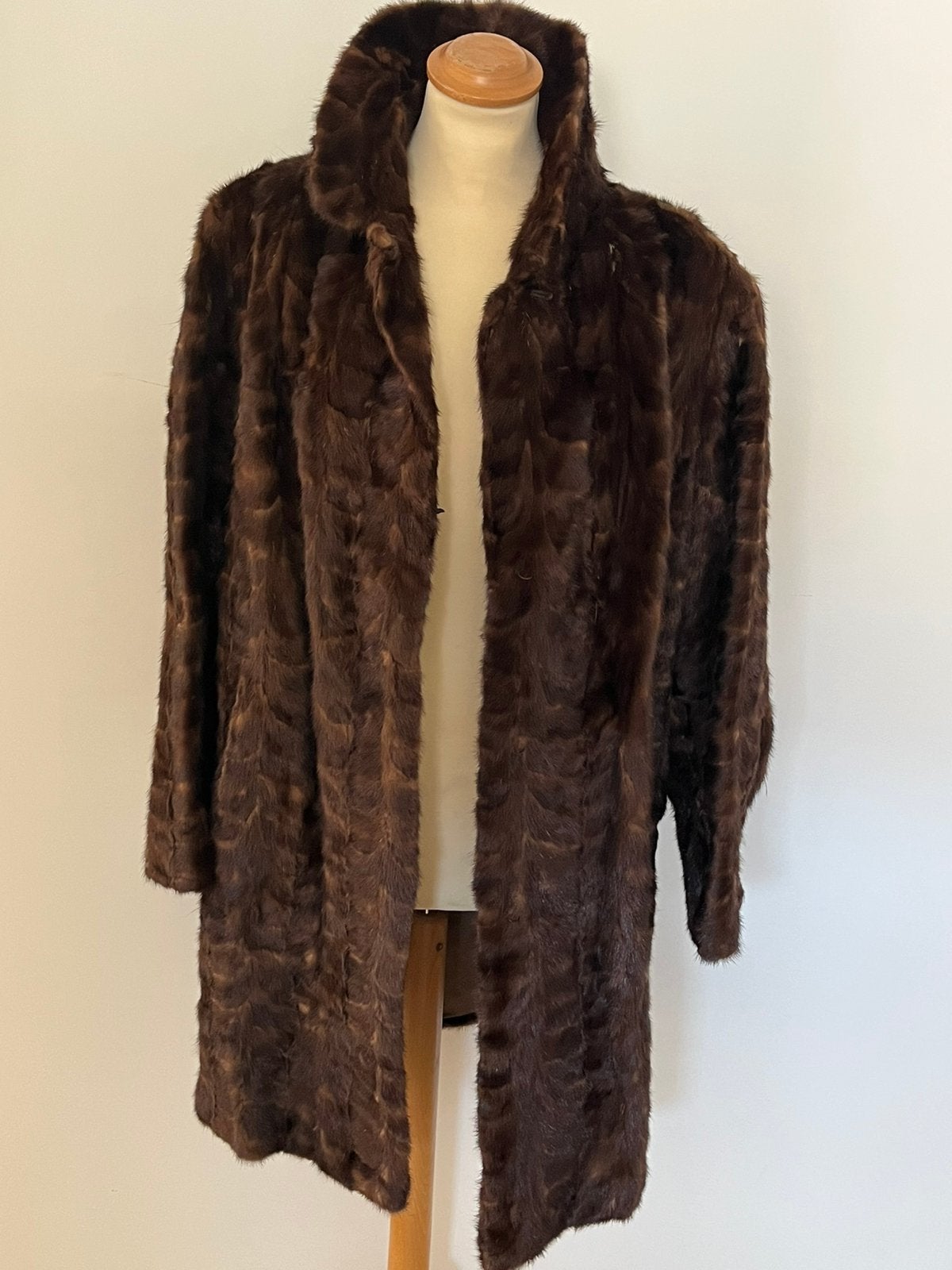 Bontjas vintage maat 38/40, Ophalen of Verzenden, Gedragen, Maat 38/40 (M), Bruin