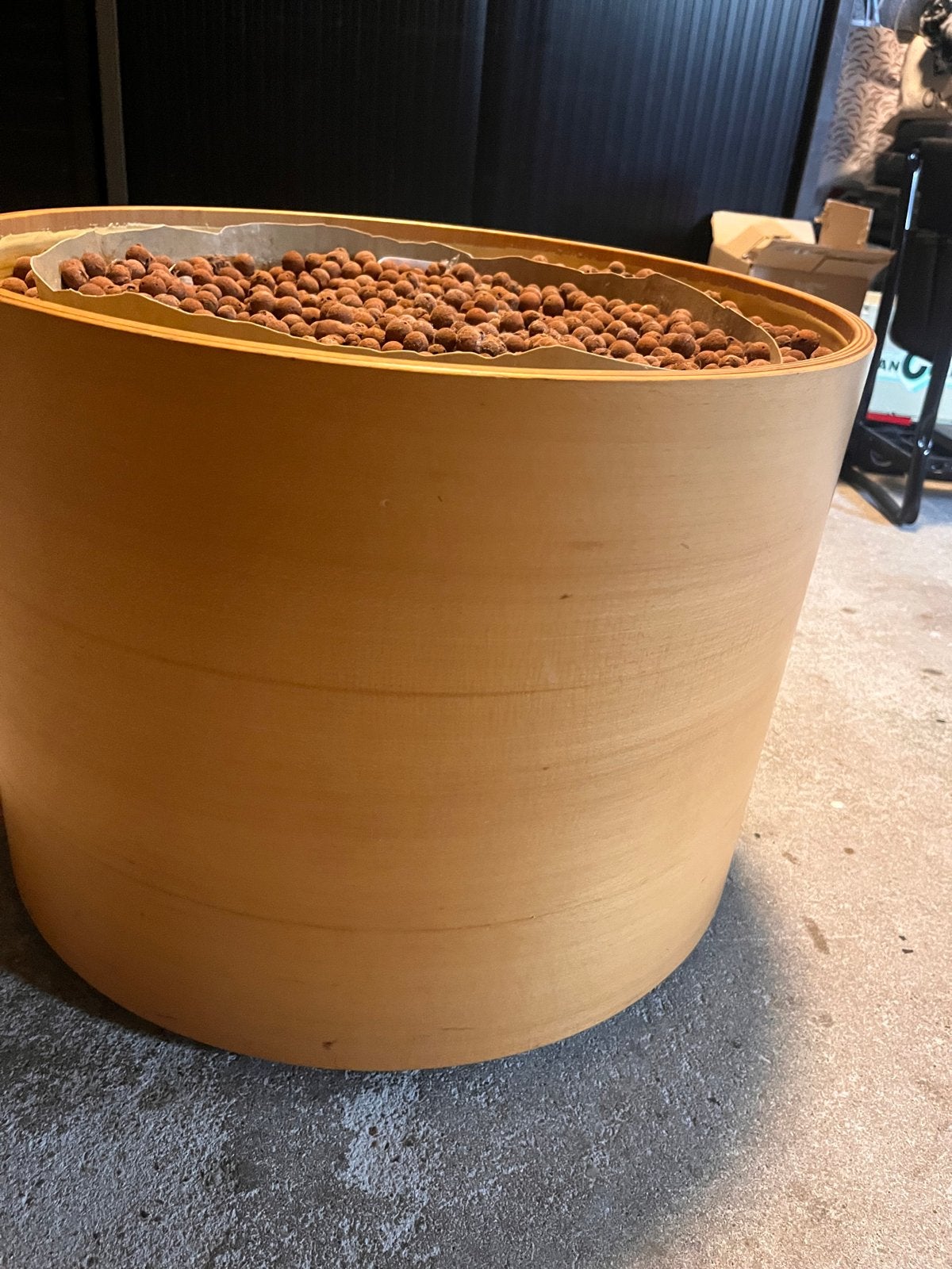 Bamboe Bloempot met Hydrokorrels - Rond en Stijlvol, Ophalen, Overige materialen, 40 cm of meer, Rond