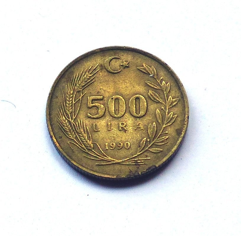 Turkse munt 500 Lira uit 1990 Turkije, Ophalen of Verzenden, Midden-Oosten, Losse munt