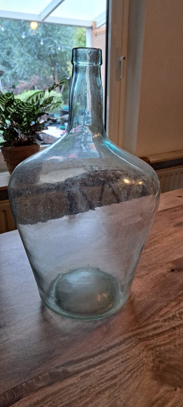 Grote glazen fles / mandfles / gistfles 50 cm hoog, Ophalen