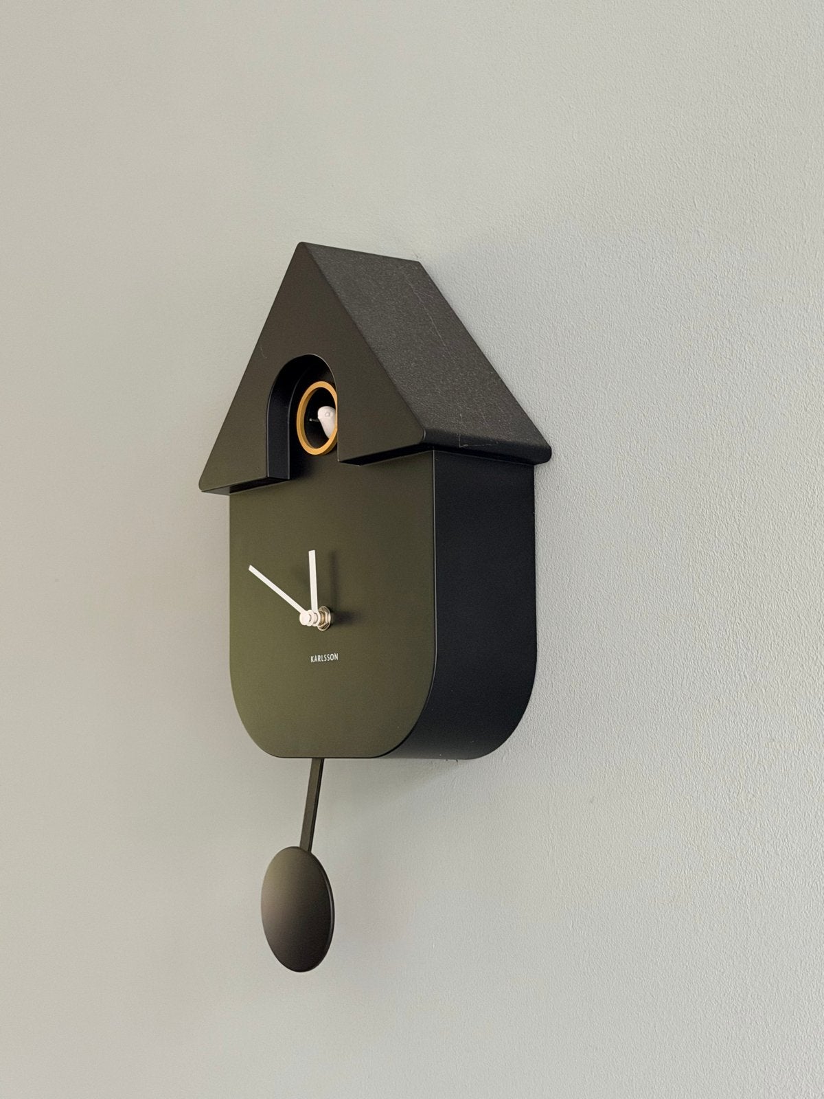 Moderne Karlsson Koekoeksklok - Zwart met Slinger, Ophalen, Met slinger, Analoog, Koekoeksklok