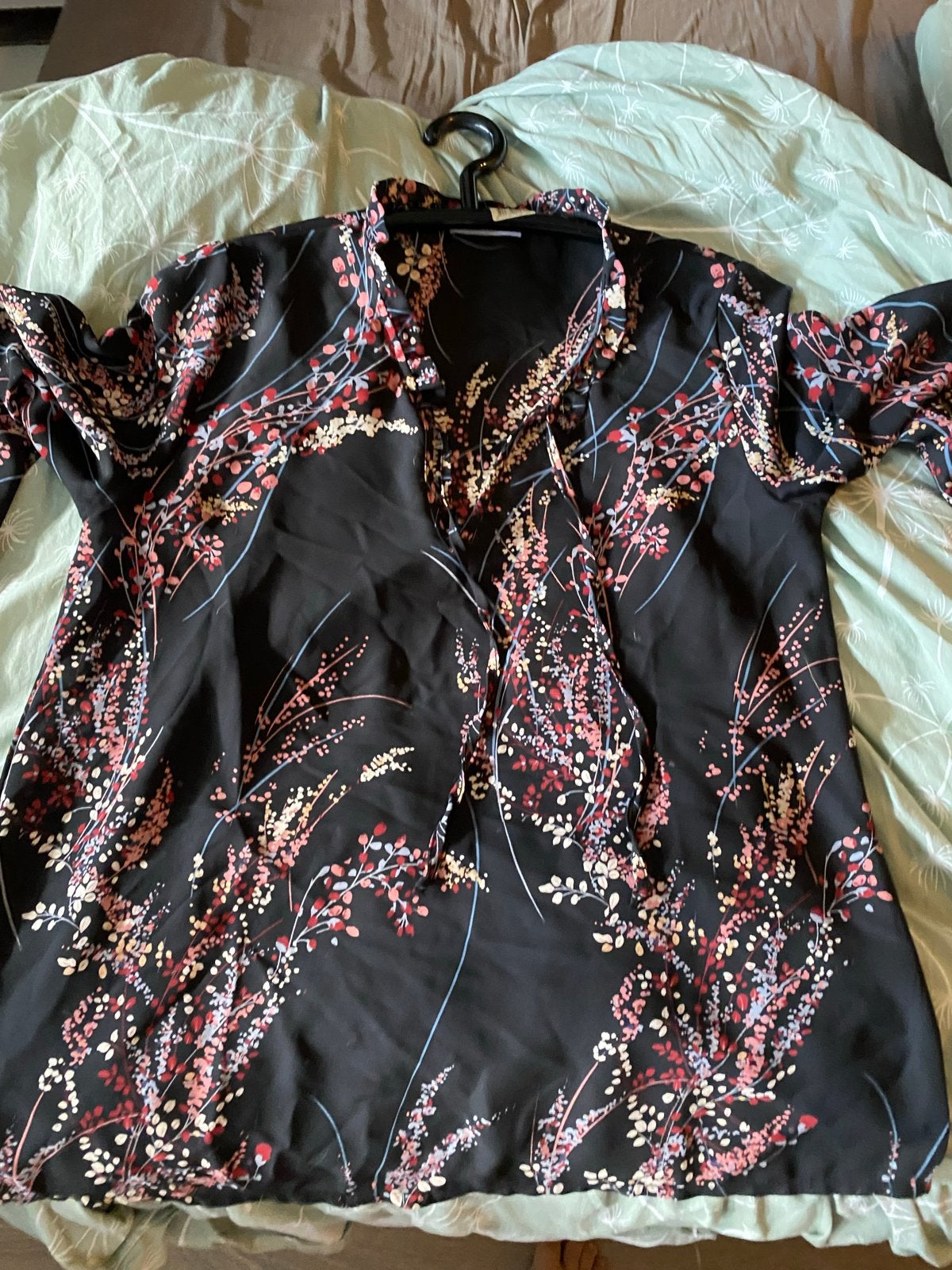 BY-BAR Amsterdam blouse met bloemenprint maat L, Ophalen of Verzenden, Zo goed als nieuw, Maat 42/44 (L), Zwart