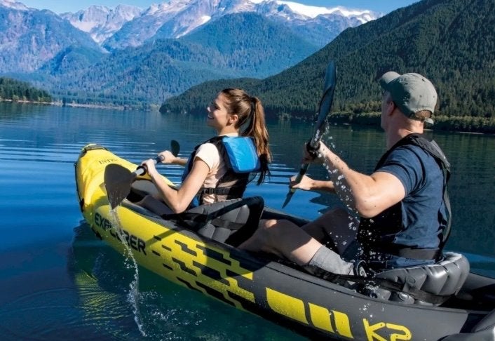 Intex Explorer K2 Opblaasbare Kajak - 2-persoons, Watersport en Boten, Ophalen of Verzenden, Opblaasbaar, Nieuw, 2-persoons