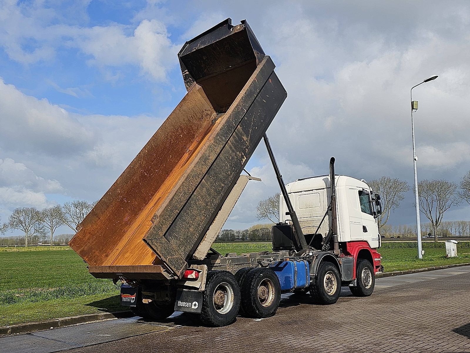 SCANIA R560 8x4 v8 ret. steel, Automaat, Euro 5, Lederen bekleding, Leder