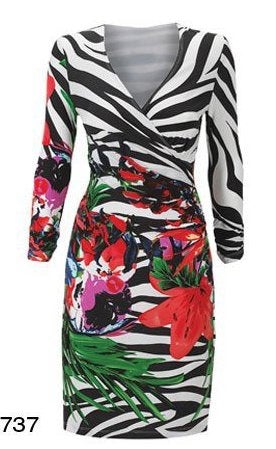 Joseph Ribkoff prachtige apart zebra/print jurk mt 40, Maat 38/40 (M), Overige kleuren, ., Joseph Ribkoff