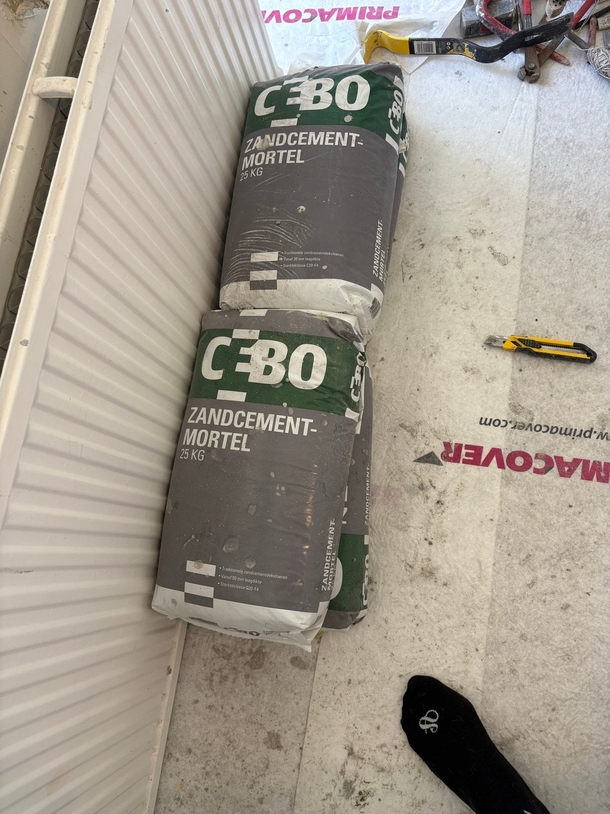 4 zakken Cebo Zandcement-Mortel 25 KG, Ophalen of Verzenden, Nieuw
