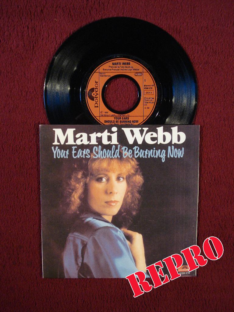 Marti Webb 7" Vinyl Single: ‘Your ears must be burning now’, Ophalen of Verzenden, Zo goed als nieuw, Pop