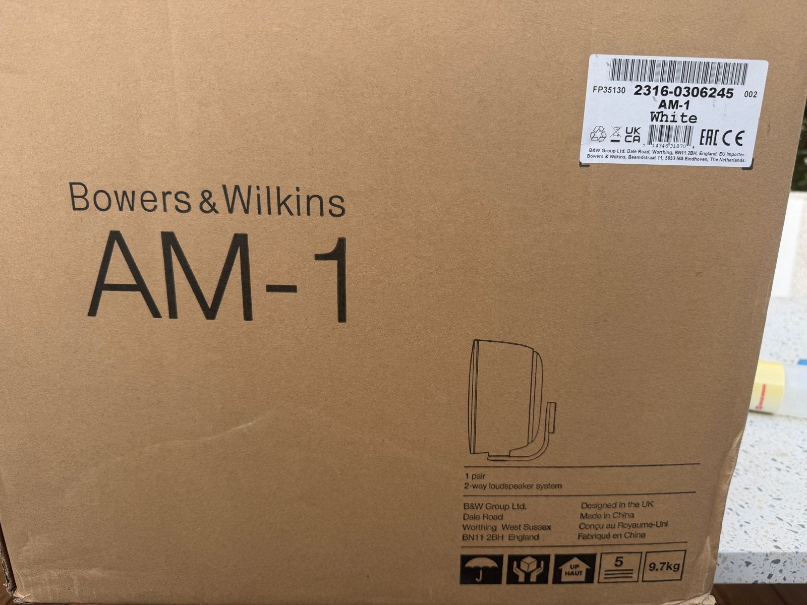 Bowers & Wilkins AM-1 Outdoor 1 Speaker Wit, Ophalen, Overige typen, Nieuw, Bowers & Wilkins (B&W)