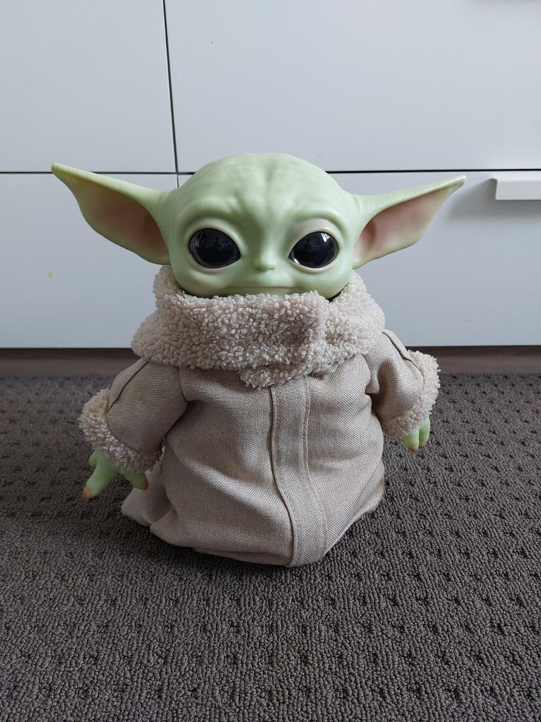 Baby Yoda non-mechanische pop star wars, Verzamelen, Poppen, Ophalen of Verzenden, Zo goed als nieuw, Pop