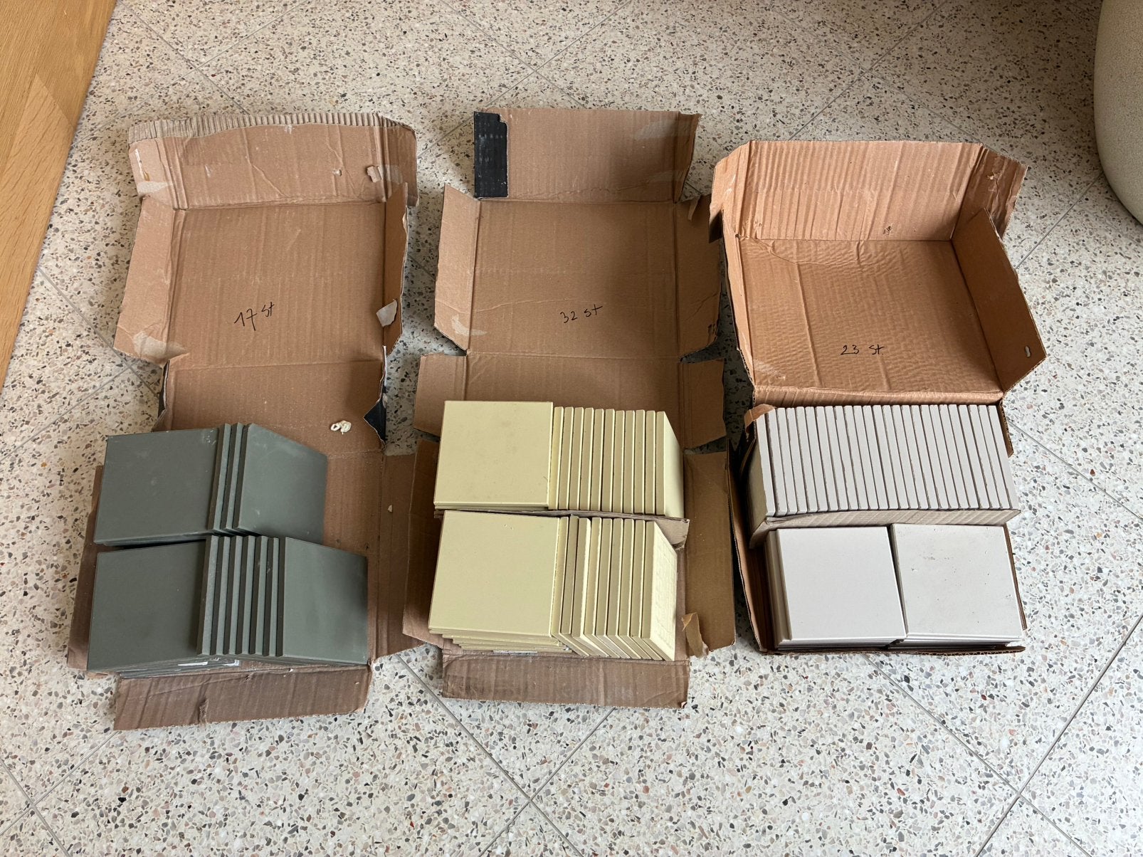 Nieuwe Winckelmans 10x10cm tegels overschot, diverse kleuren, Doe-het-zelf en Verbouw, Ophalen, Nieuw, Minder dan 20 cm, Minder dan 20 cm