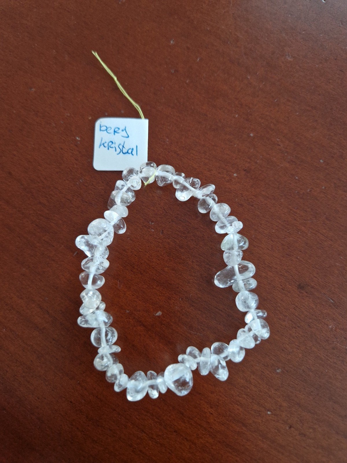 Bergkristal armband  nieuw splitarmbamd, Wit, Nieuw, Ophalen of Verzenden, Elastiek