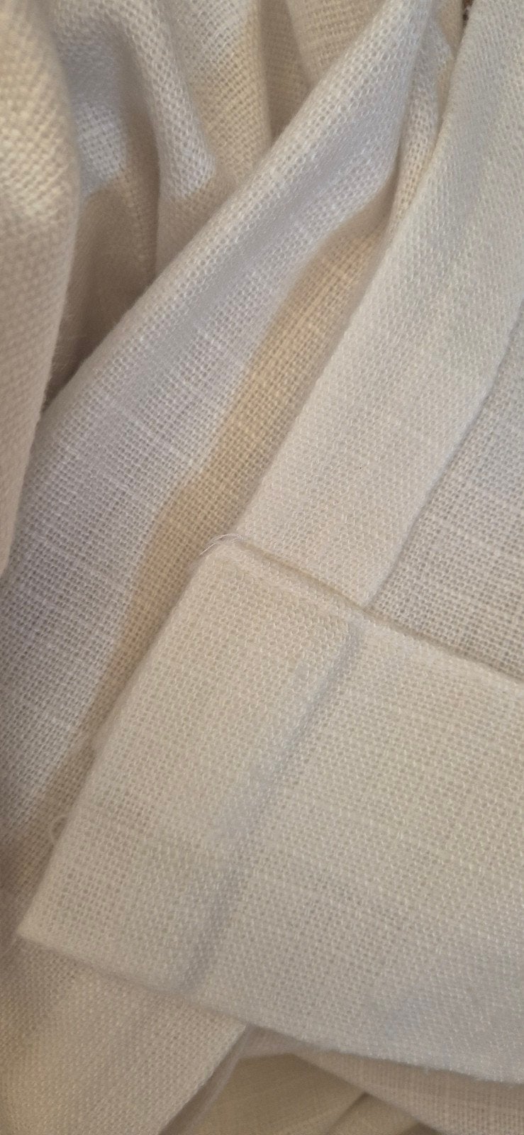 Luxe gordijnen linnenmix grof 260 170 wit, Overige materialen, Overige merken, Verzenden, Wit