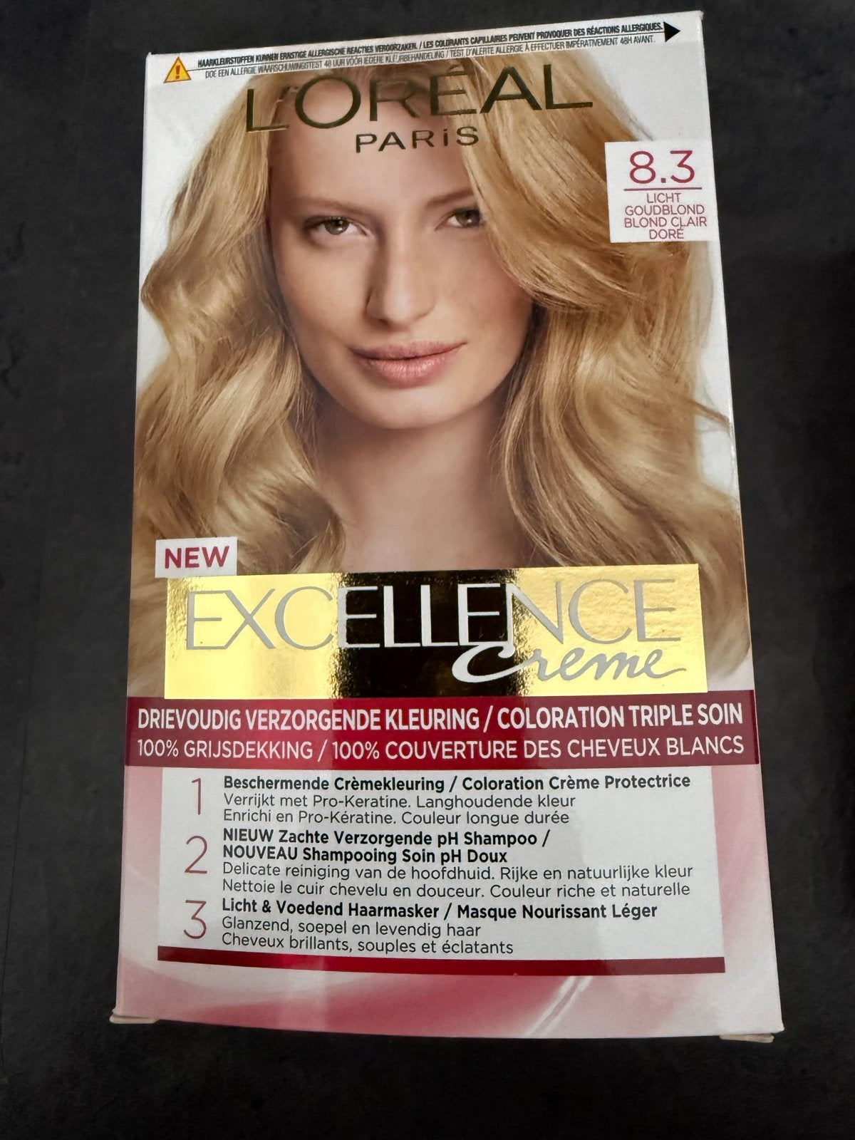 L'Oréal Excellence Crème 8.3 Licht Goudblond Haarverf, Ophalen of Verzenden, Nieuw, Overige typen