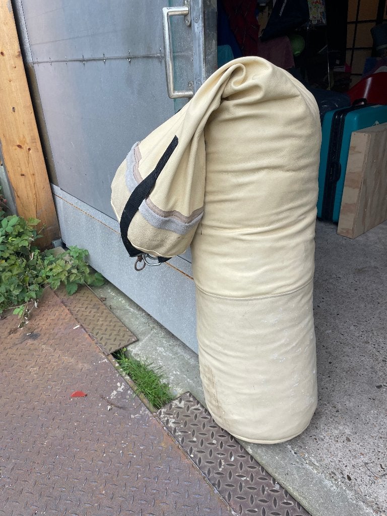 Boxbal vintage leer, Ophalen, Gebruikt, Bokszak