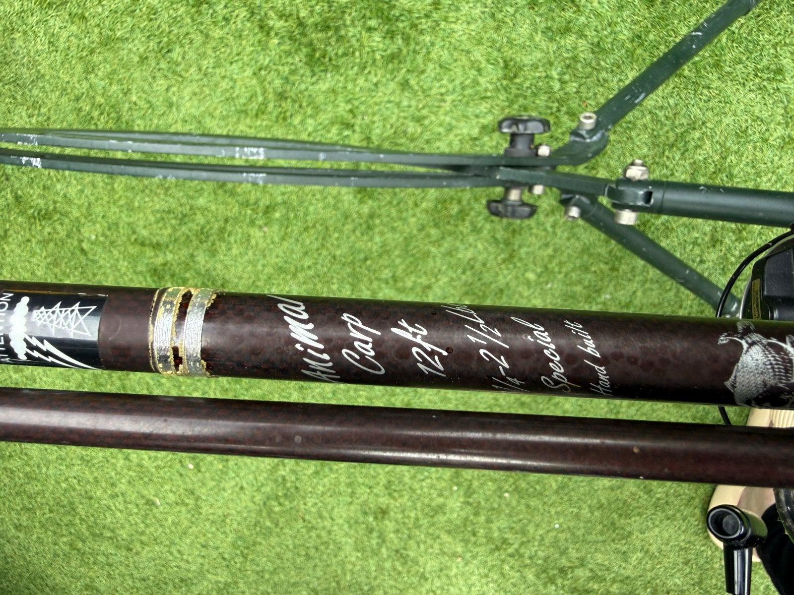 Set van 3 Animal Carp 12ft 2.5lb Special karperhengels, Ophalen of Verzenden, Gebruikt, Complete hengel