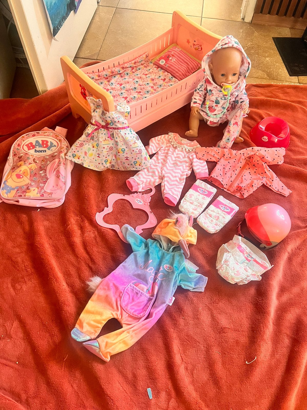 Baby born met veel extra’s, Kinderen en Baby's, Speelgoed | Poppen, Ophalen, Zo goed als nieuw, Babypop