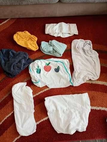9 Baby ledikant verschoonkussen hoezen molton mastrashoezen, Ophalen of Verzenden, Ledikant