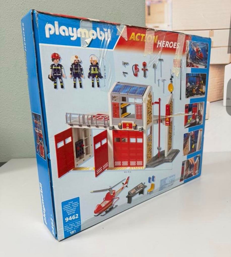 PLAYMOBIL City Action Grote brandweerkazerne helicopter 9462, Kinderen en Baby's, Speelgoed | Playmobil, Ophalen of Verzenden
