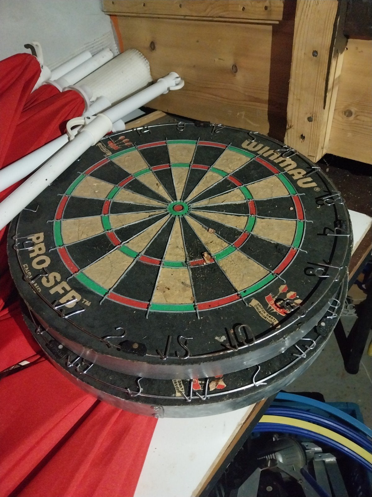 dartbord met lamp Gebruikt, Ophalen of Verzenden, Gebruikt, Dartbord
