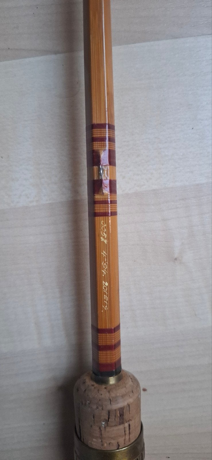 Spinhengel Splitcane 2,13 meter, Ophalen of Verzenden, Gebruikt, Werphengel