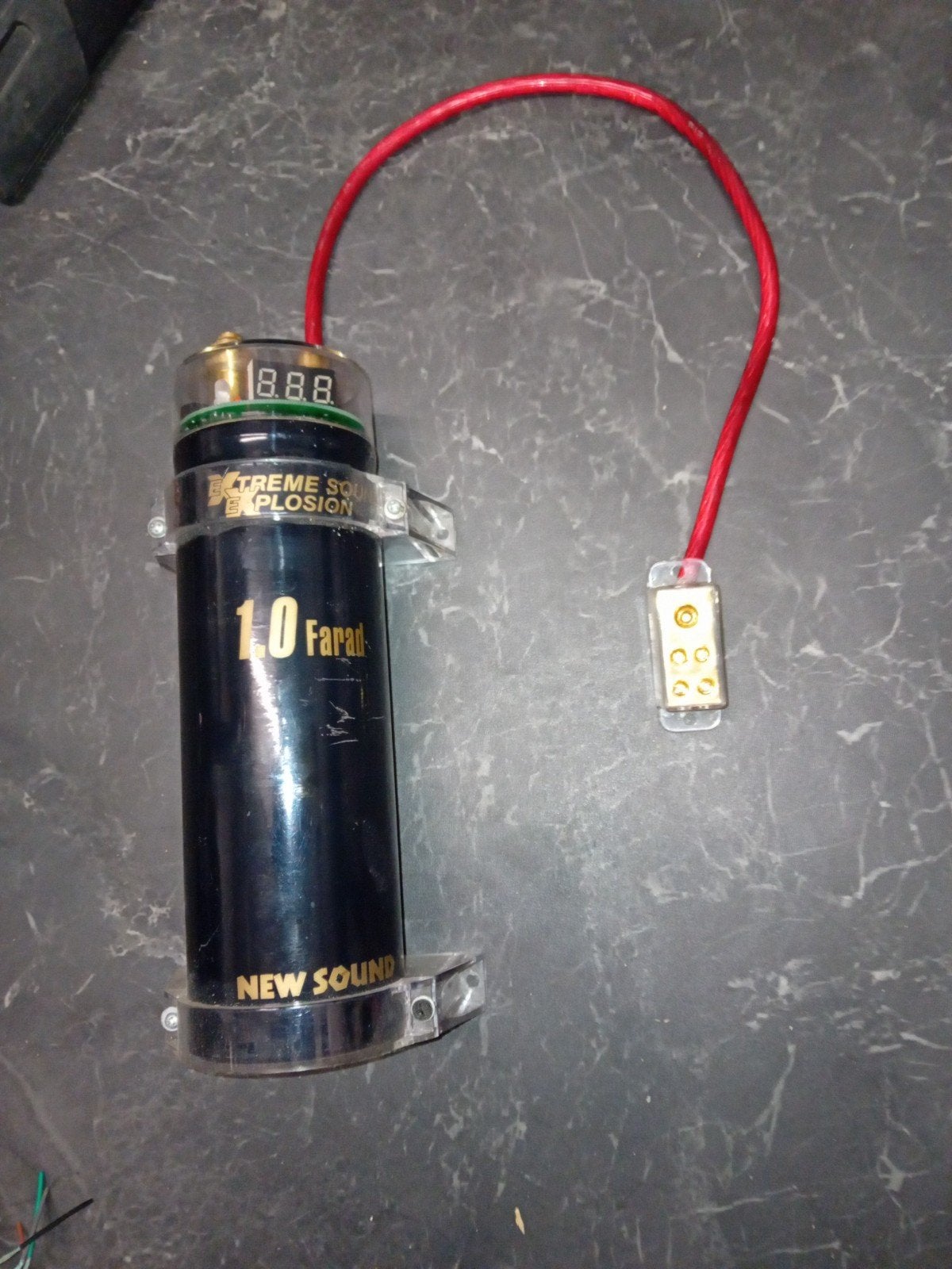 1.0 Farad Condensator met Voltmeter voor Car Audio, Auto diversen, Ophalen of Verzenden, Gebruikt