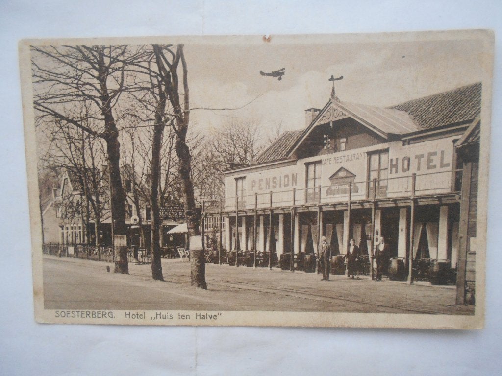 Soesterberg - Hotel Pension Huis ten Halve, unieke kaart, Ophalen of Verzenden, 1920 tot 1940, Ongelopen, Utrecht