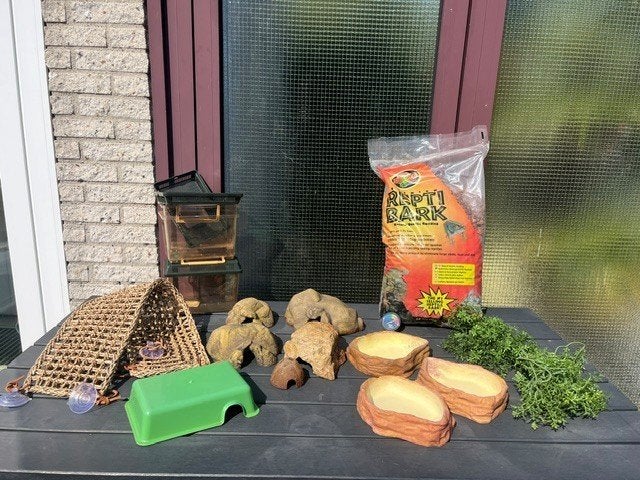 Te koop diverse spullen voor een terrarium, Ophalen of Verzenden, Gebruikt, Overige typen